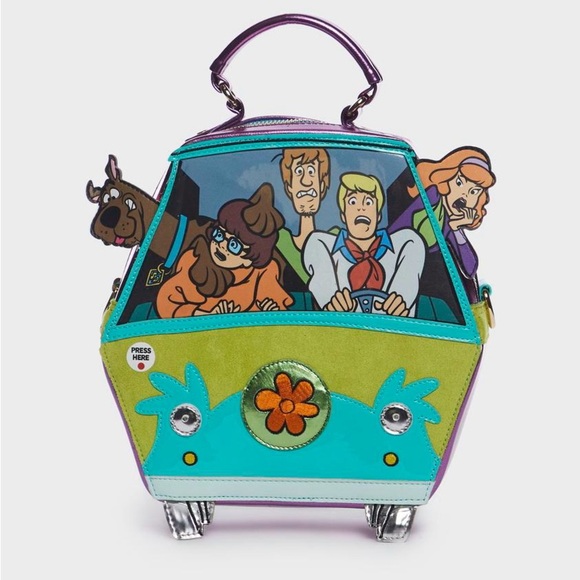 Irregular Choice Scooby Doo Mystery Machine Crossbody Bag W/LIGHT UP HEADLIGHTS - Picture 1 of 13